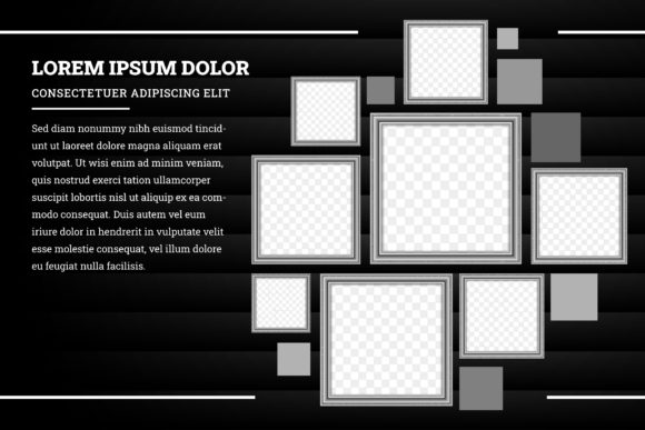 Black Frame Photo Collage Background for Modern Visual Storytelling