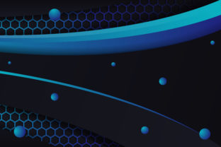 Blue Gradient Hexagon Background in Design