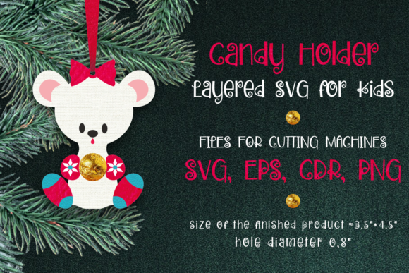 Candy Holder Christmas Ornament Polar Be: A Festive Display Font with Purpose