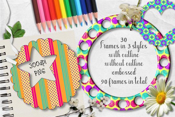 Evaluating Sherbet Dip Round Frames CU Clipart for Creative Projects