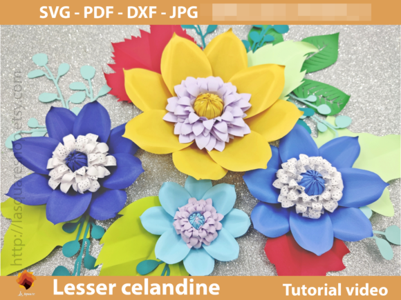 Lesser Celandine Paper Flower Template