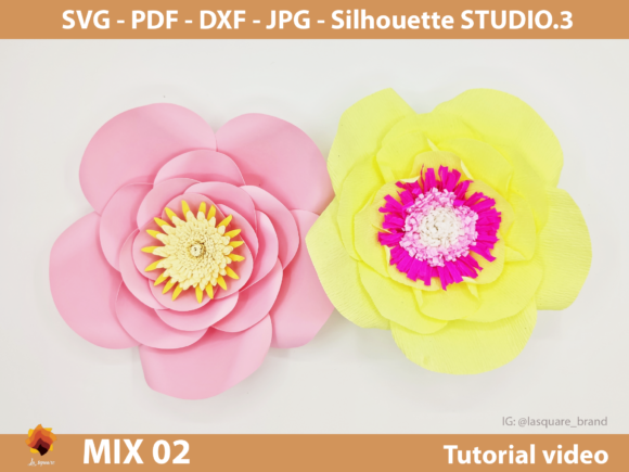 Mix 02 Giant Paper Flowers Templates: Creative Possibilities for Events, Spaces, and Business