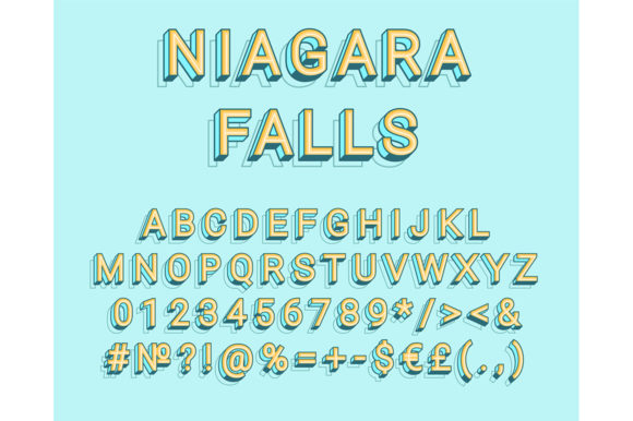 Niagara Falls Header Vintage Alphabet