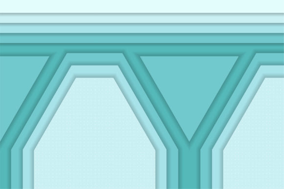 Paper Cut Triangle Background Turquoise in Modern Design