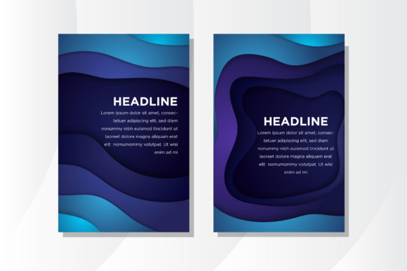 Papercut Blue Liquid Vertical Cover: A Practical Design Resource for Vertical Media