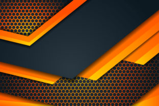 Polygonal Triangle Hexagon Black Orange Design Guide